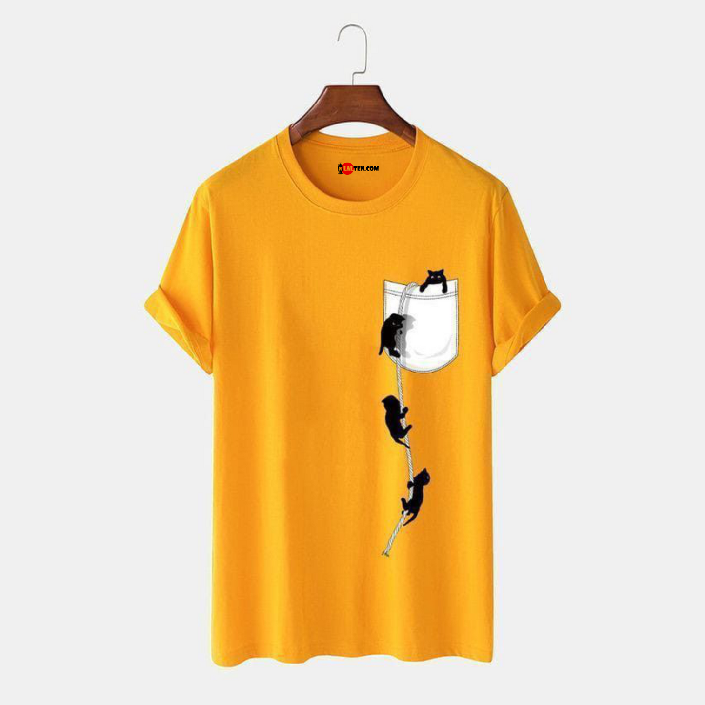 Yellow Couple Friendly Custom Printed T-Shirt – Add Your Photo, Text or Cartoon Design (Unisex)