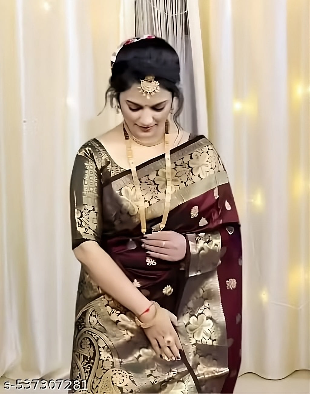 Rama Green Soft Banarasi Silk Saree – A Touch of Tradition, A Gift from the Heart